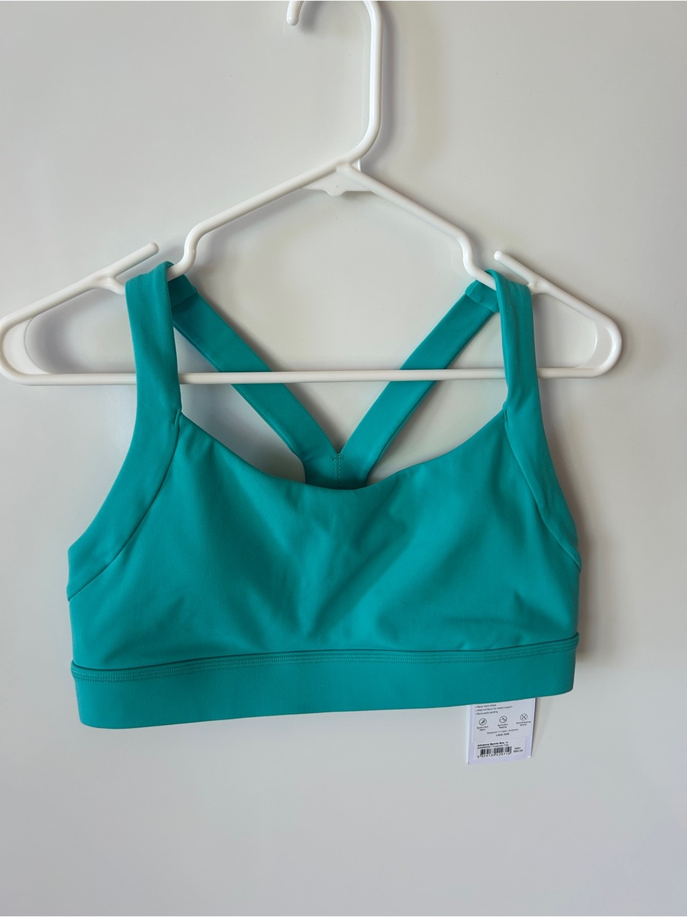 Women's Teal Athletic One-Piece Swim Top with Crossback Straps